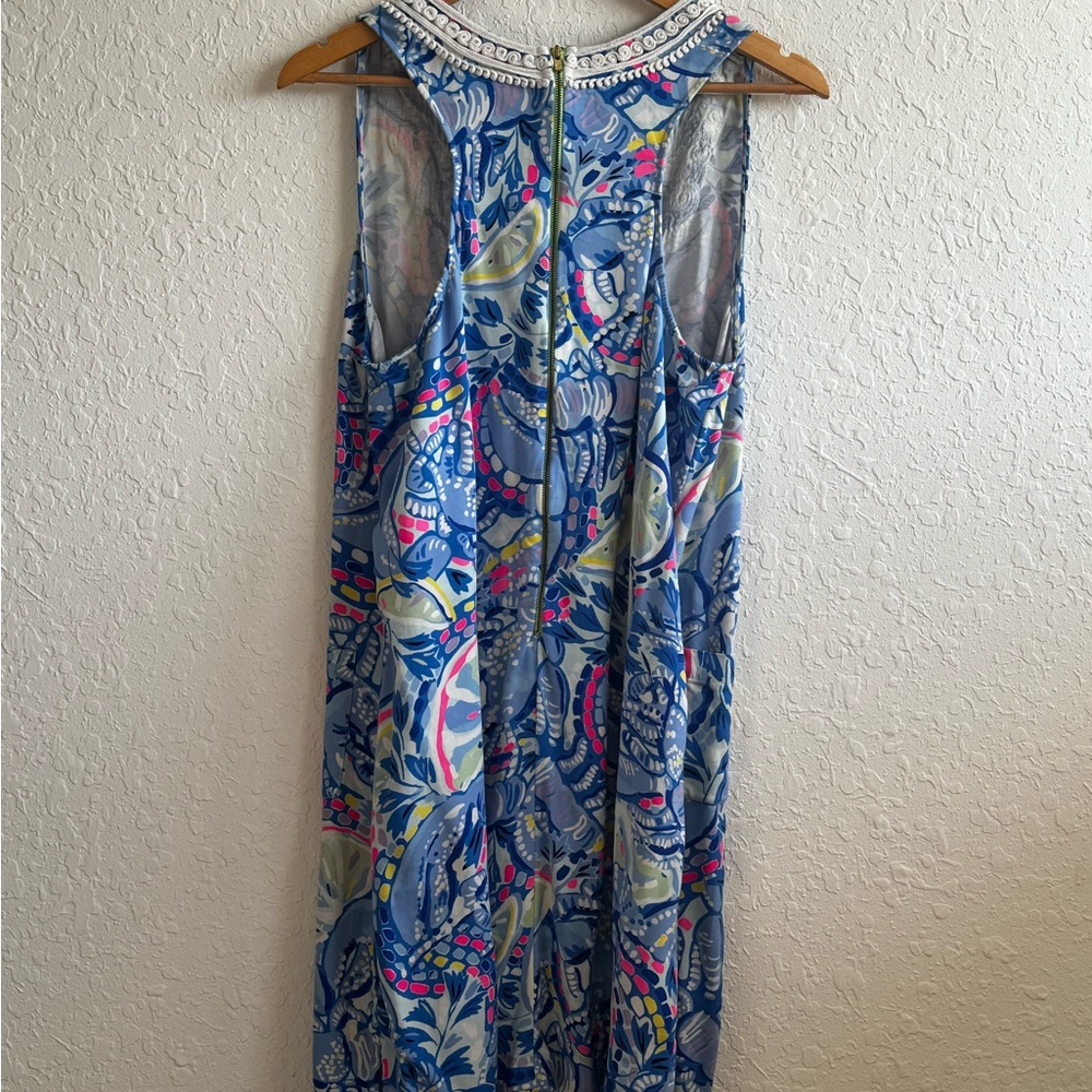 Lilly Pulitzer Carlotta Blue Peri Pinch Pinch Stretch Shift Dress - Picture 2 of 6